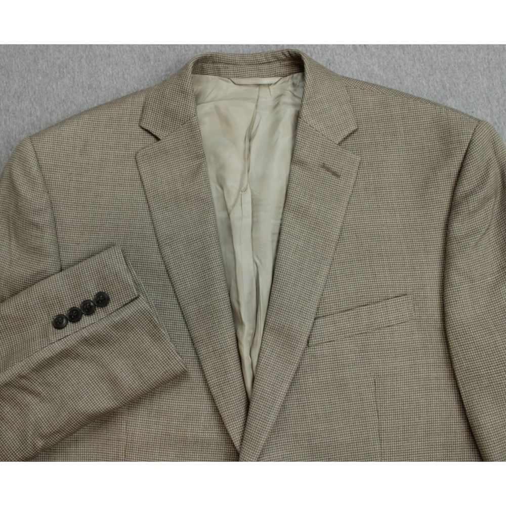 Calvin Klein Blazer Mens 40R Silk Wool 2 Buttons Single Breasted